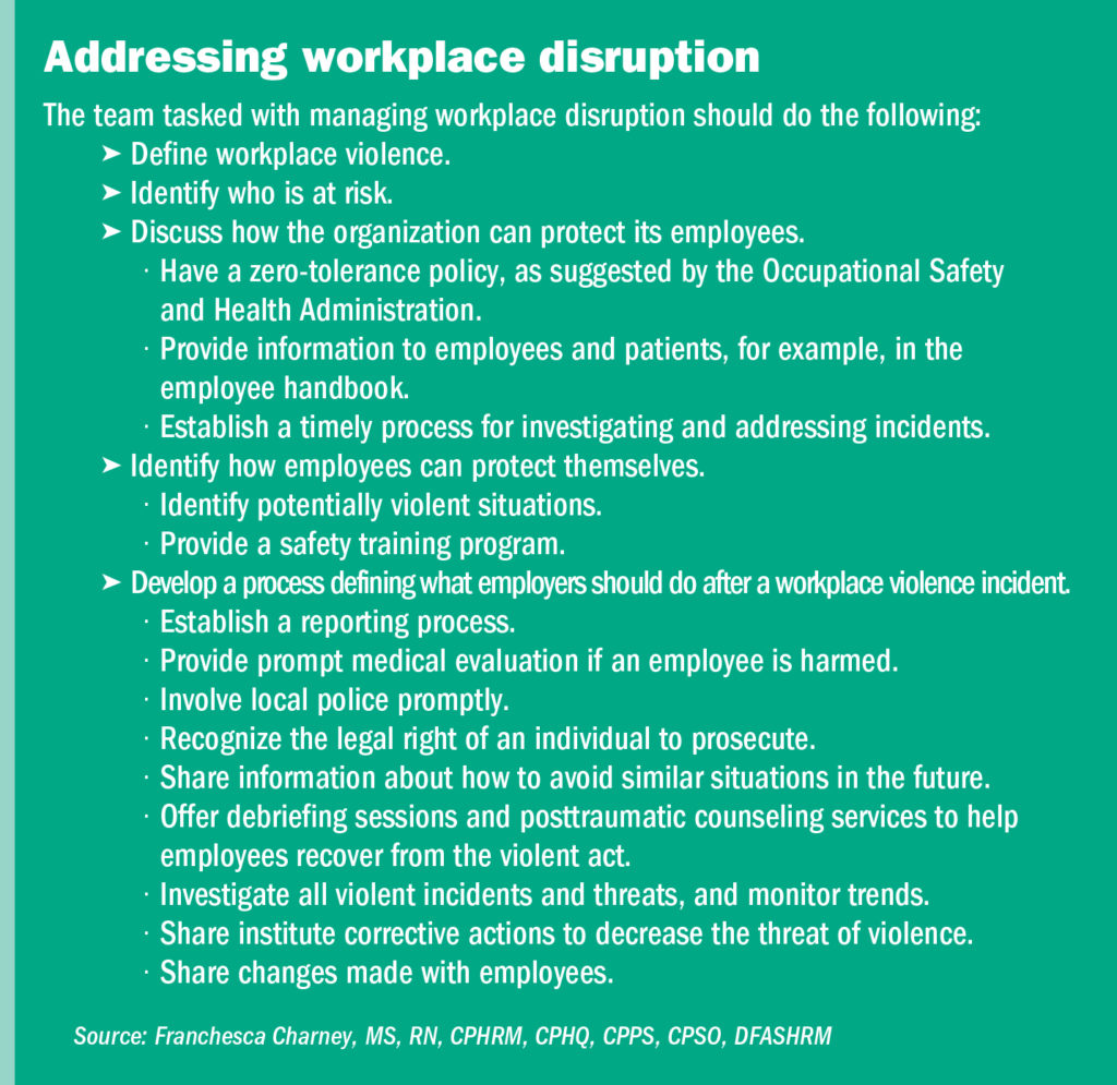 Managing patient and family disruption in the perioperative setting ...