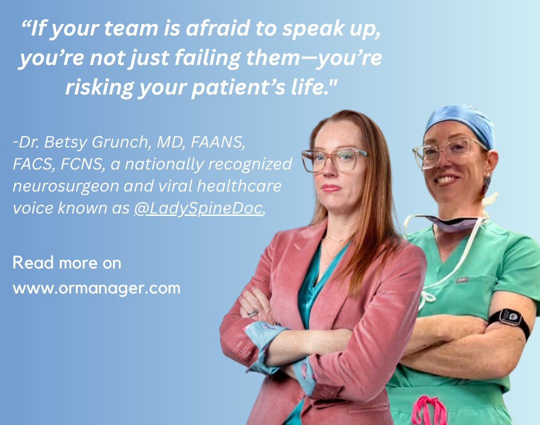 Neurosurgeon Dr Betsy Grunch is known online as @Ladyspinedoc